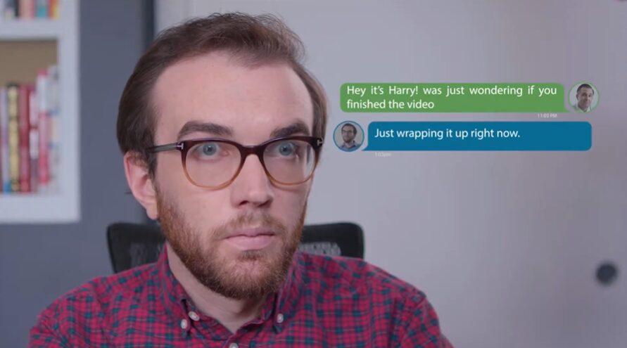 web developer receiving messages for vercel commercial