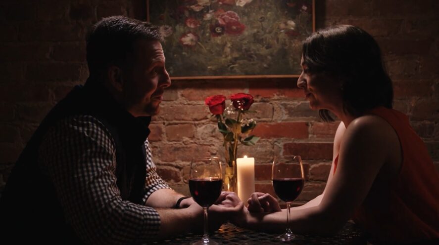 A couple on a romantic date for Aligned Commercial
