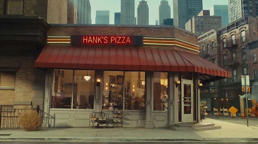 the outside of a restaurant for Microsoft commercial