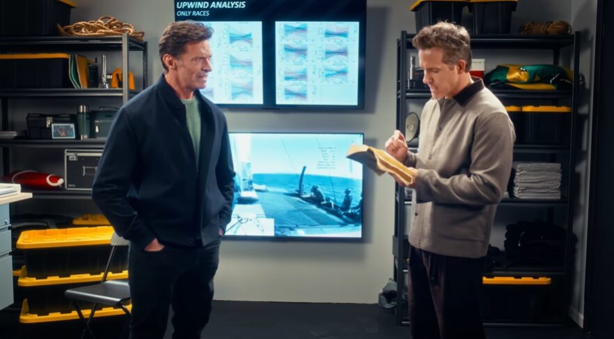 Hugh Jackman and Ryan Reynolds in Monday.com commercial
