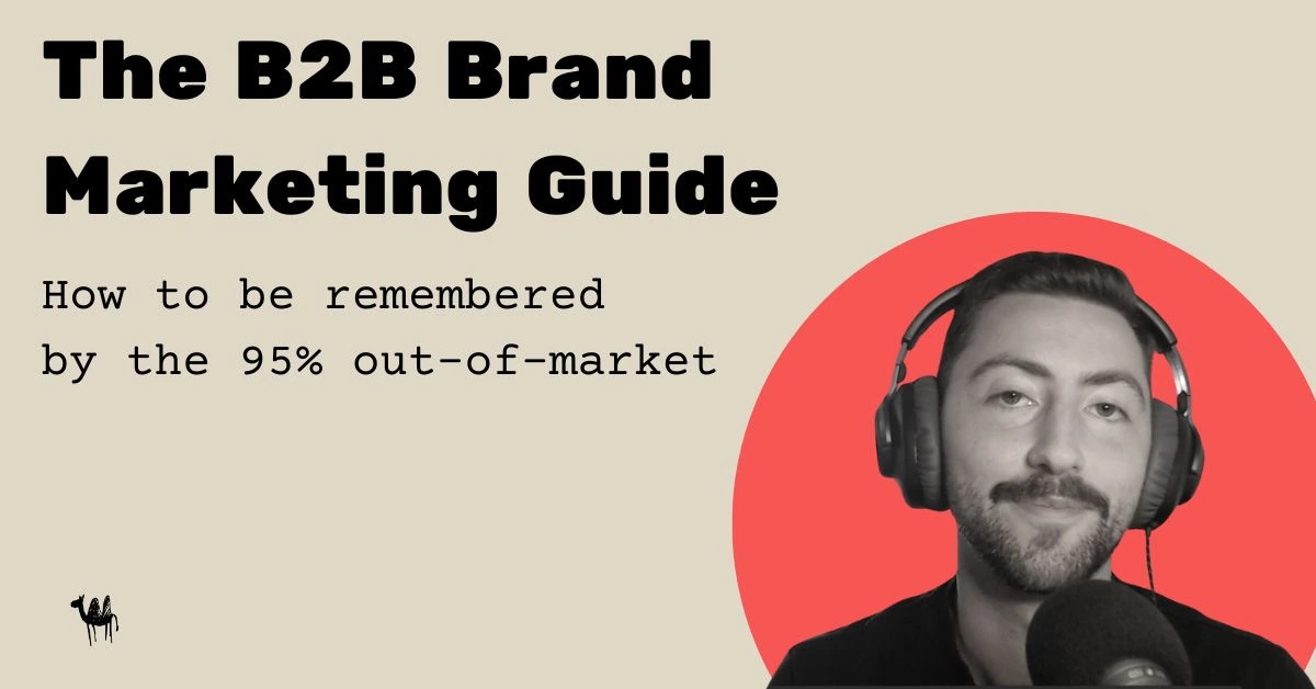 A cover image for the article about B2B Brand Marketing. A headshot of the author, Dylan.